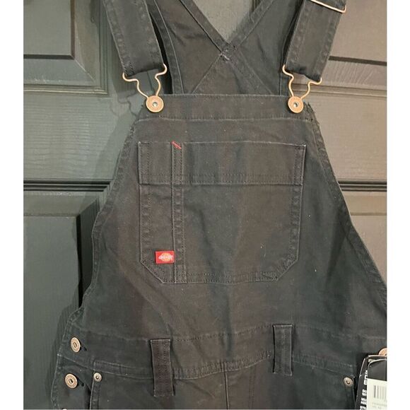Dickies womens Denim Double Front Bib Overalls - Picture 5 of 7